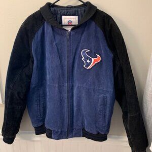 NFL Licensed Houston Texans Suede Leather Jacket LARGE